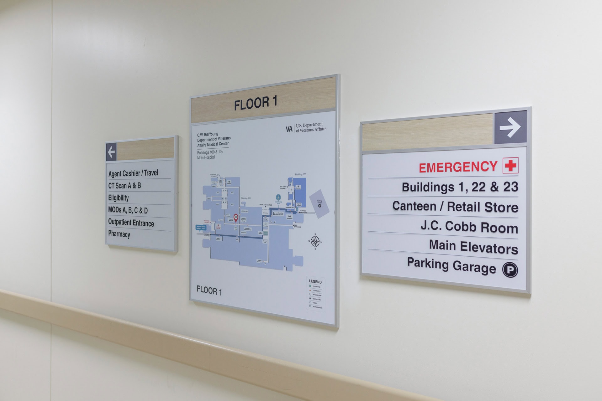 Updatable Maps & Directional Signage at VA Bay Pines