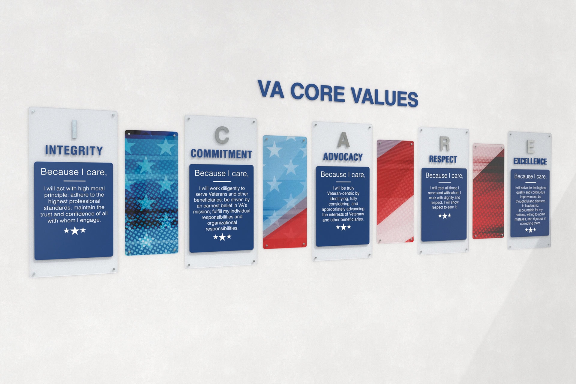 ICARE Core Values Exhibit Wall