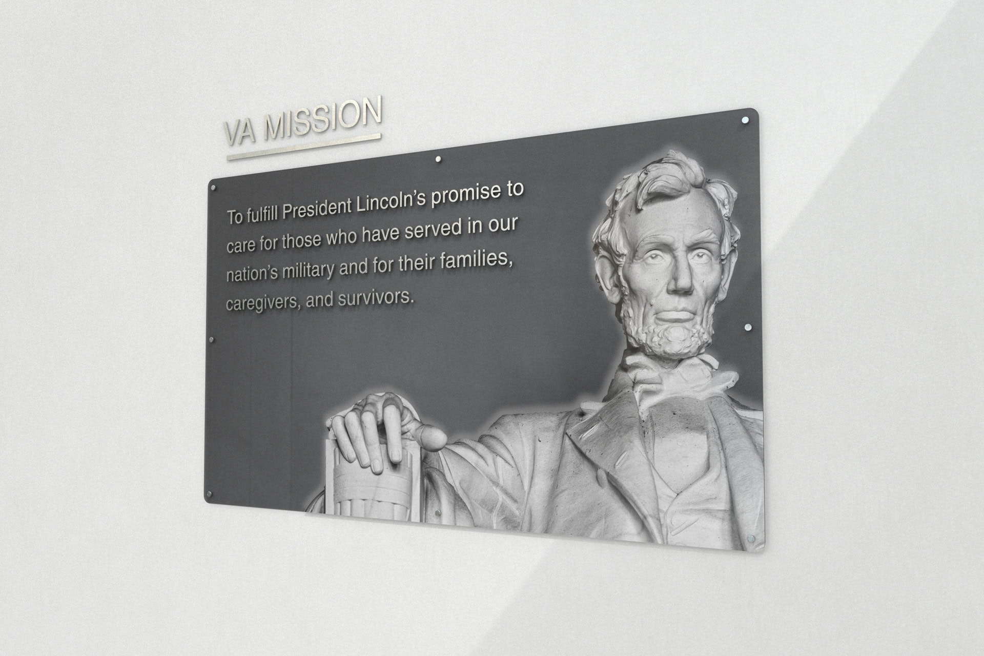 VA Mission Statement with Lincoln Monument Image