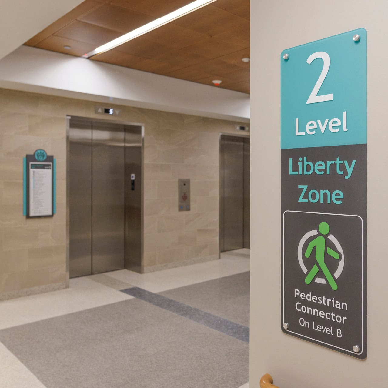 Wall-Mounted Building Identification Sign at VA Bay Pines