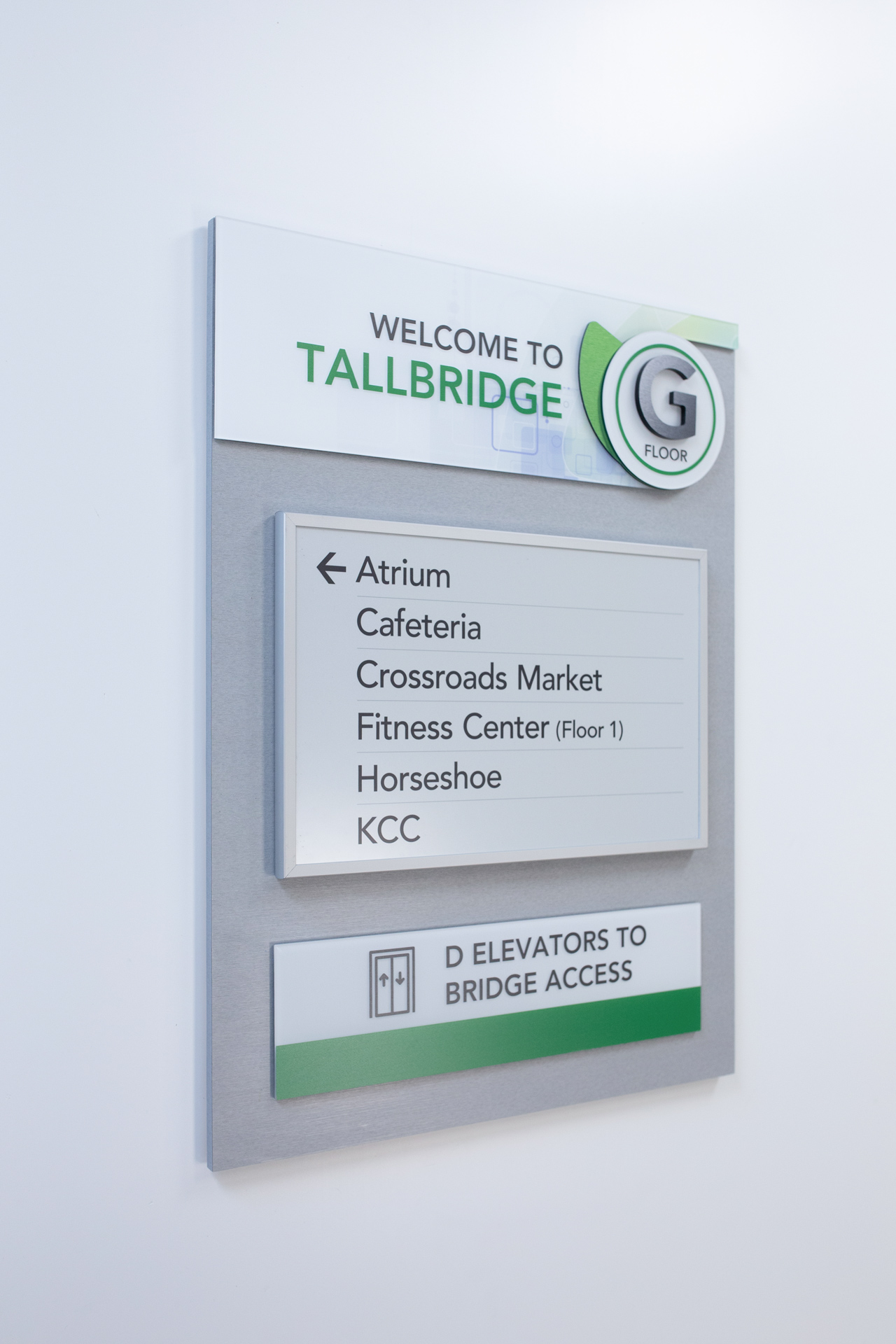 Wall-Mounted Building Identification Sign at VA Bay Pines